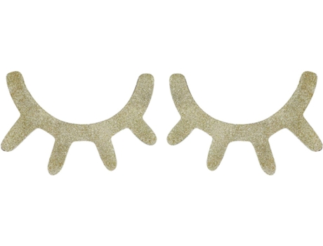 Um par de cílios para decoração de parede Adesivos de parede para cílios Decoração de parede com olhos sonolentos (dourado) ZMDECQNA