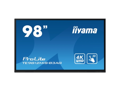 Monitor IIYAMA TE9812MIS-B3AG (Negro - LCD - 4K Ultra HD - 98" - 8 ms)