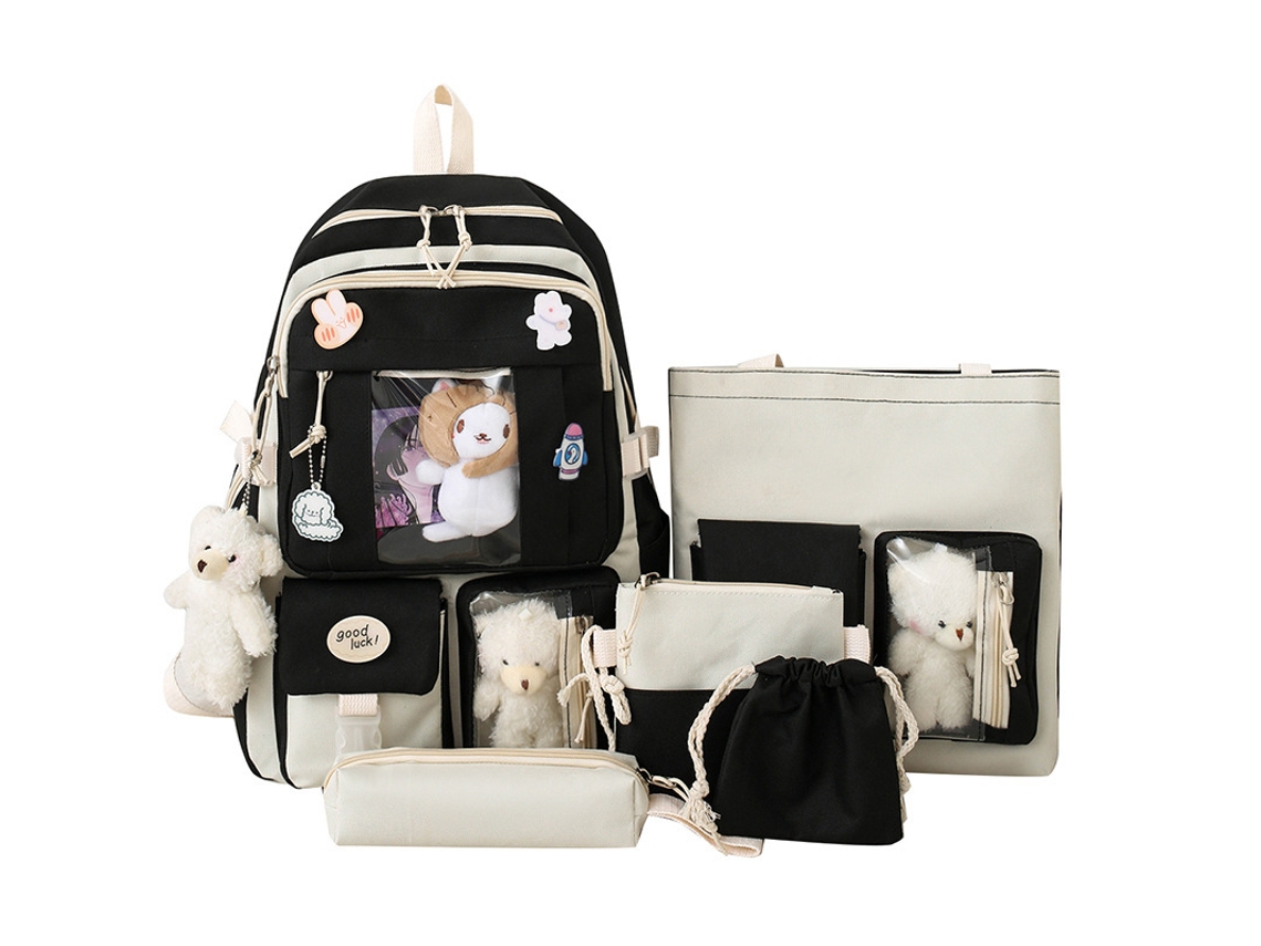 Conjunto De 5 Mochilas Infantiles, Multifuncionales Para Niñas, Ideales Para Niños, Educativas Y Duraderas.