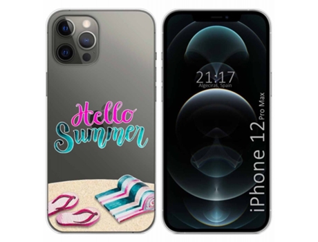 Carcasa iPhone 12 Pro Max (6.7) TUMUNDOSMARTPHONE Dibujos Transparente Multicolor
