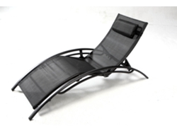 Conjunto 2 Tumbonas CONCEPT U Limea (Negro - Acero - 168x64x87 cm)
