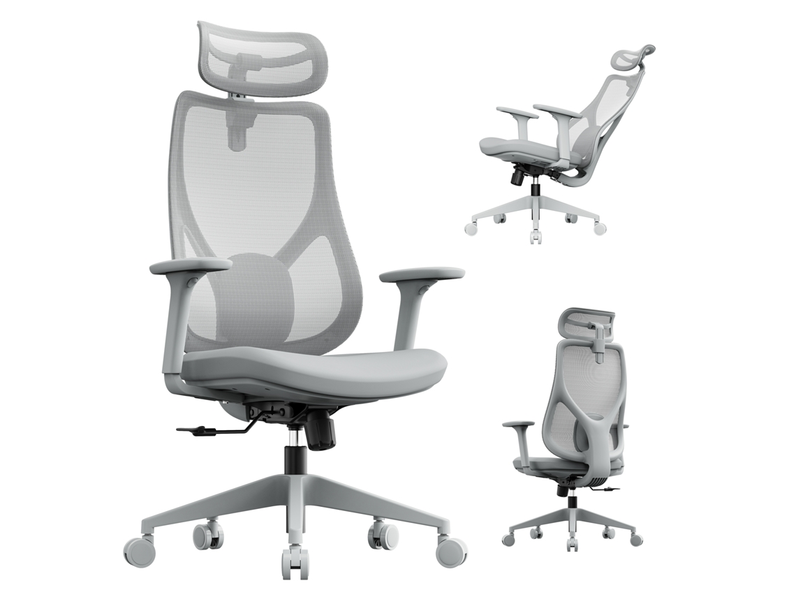 Silla Oficina Sense7 Moyo Ergonómico Ajustable Gris