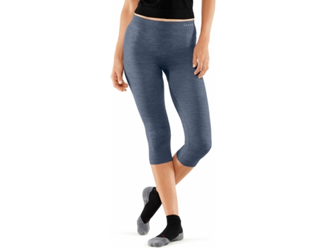 Leggins de Mujer FALKE 3/4 Tights Wool-Tech Light (Azul - L)