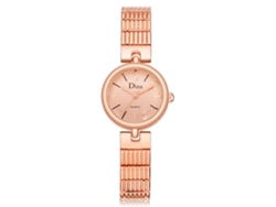 Relógio Analógico De Pulso Quartz Feminino Gaiety Com Pulseira De Pu E Mostrador De Flores Coração Romântico (azul)