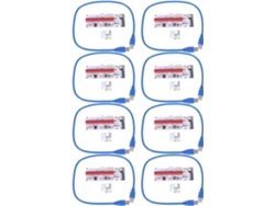 Tarjeta Pcie Usb 3.0 De 8 Puertos, 1 Adaptador Extensor Elevador A De 16 Puertos.
