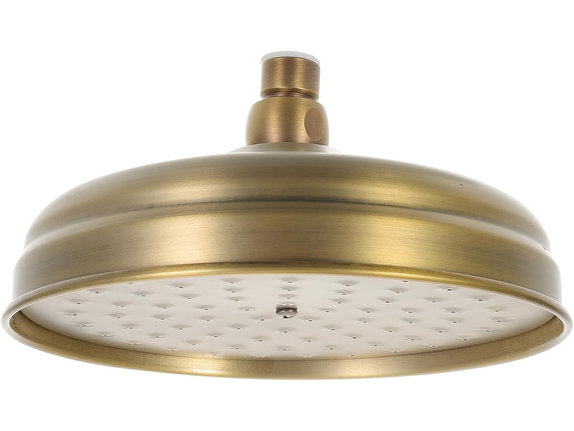 Cabezal De Ducha De Lluvia De Cobre Y Oro, Estilo Retro Delicado, Compacto Y