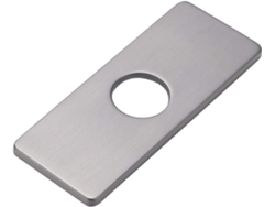 MEOIRUERY Placa de protección rectangular para lavabo de baño, fabricada en acero inoxidable, antifugas, fácil de mantener, acabado en níquel cepillado, elegant