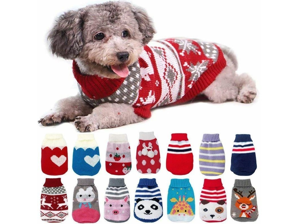 2026-roupas Para Cães Pequenos E Médios Suéter Tejido Para Gatos Abrigo Quente De Inverno Tamanho Xs-3xl Wjc1325 Xl Línea Azul Marino