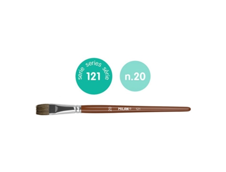Pincel Escolar Plano S Serie 121 Não. 20 Castanhomilan