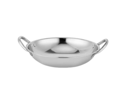 Sartén Parvistic De Acero Inoxidable Con Dos Asas, Apta Para Cocinas Domésticas.