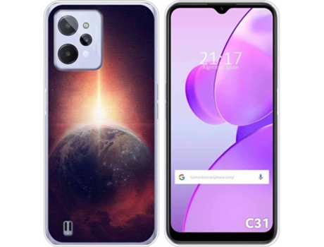 Carcasa para Realme C31 TUMUNDOSMARTPHONE Dibujos Tierra Multicolor
