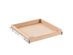 Organizador de armario retráctil Succebuy de 50 cm de ancho x 53 cm de profundidad, cajón de madera con cierre suave