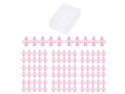 100 Clips De Papel Forma Avión Plateado Antirroto Lindo Para Scrapbooking Y Manualidades Rosa