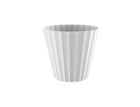 PLASTIKEN 89002 - Maceta Redonda Colección DORIC Medida 22 cm 5L Blanco
