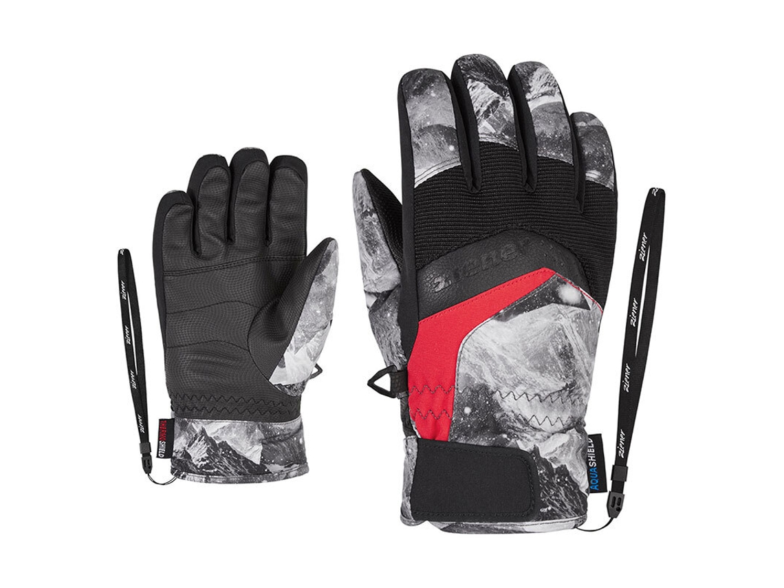 Guantes para Esquí ZIENER (Niño Unisex - Gris - Talla 4,5)