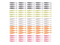 Soft Lure (atracción De Peces Biónica, Diseño Fluorescente) Conjunto De Señuelos Suaves De 100 Piezas