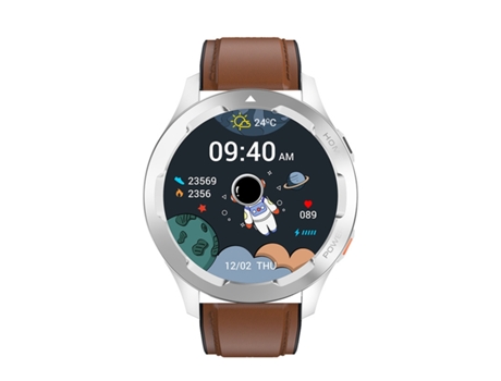 Fw05 Sports Smartwatch Control de Acceso Llamadas Bluetooth Detección de Temperatura Plata VEANXIN