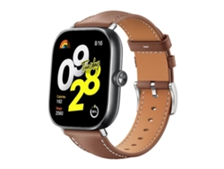 Correa para Xiaomi Band 9 Pro / Redmi Watch 6 / 5 - Cuero negro - Cabeza plana - Textura de tiburón