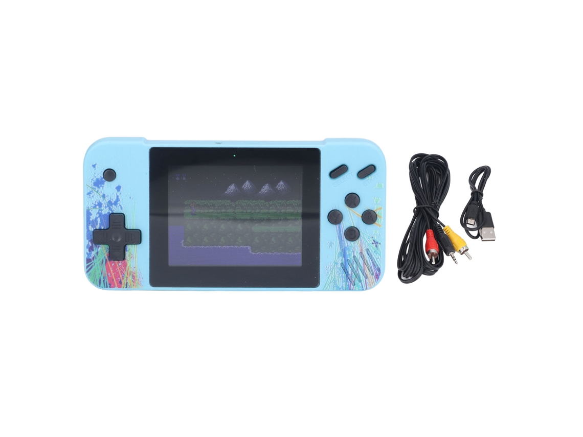 Ats-consola De Juegos Portátil G3 Pantalla Horizontal 3.5in 800 Juegos Clásicos Retro Modo Individual Y Doble Para Mayores De 6 Años Azul