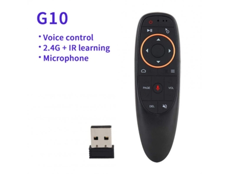 Mando TV Smart Voice Wireless Air Fly Mouse 2.4G G10 G10S Pro Giroscopio Jump Learning Compatible para Android Tv Box G10