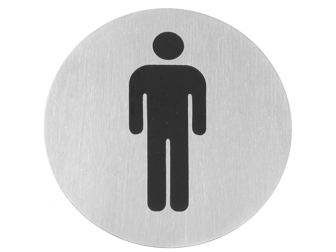 Tabliczka Informacyjna Samoprzylepna na Drzwi do Wc Mężczyźni Śr. 75mm HENDI