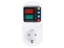 Enchufe De Seguridad Automático Con Pantalla Led Regulable Voltaje Corriente 1-63a Plug Eu Protector Sobrecarga