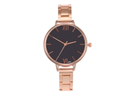 Reloj De Pulsera Analógico De Cuarzo Para Mujer Zhoulianfa Con Brazalete De Acero (dorado Y Negro)