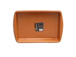 Fuente rectangular barro alas 38x26 cm