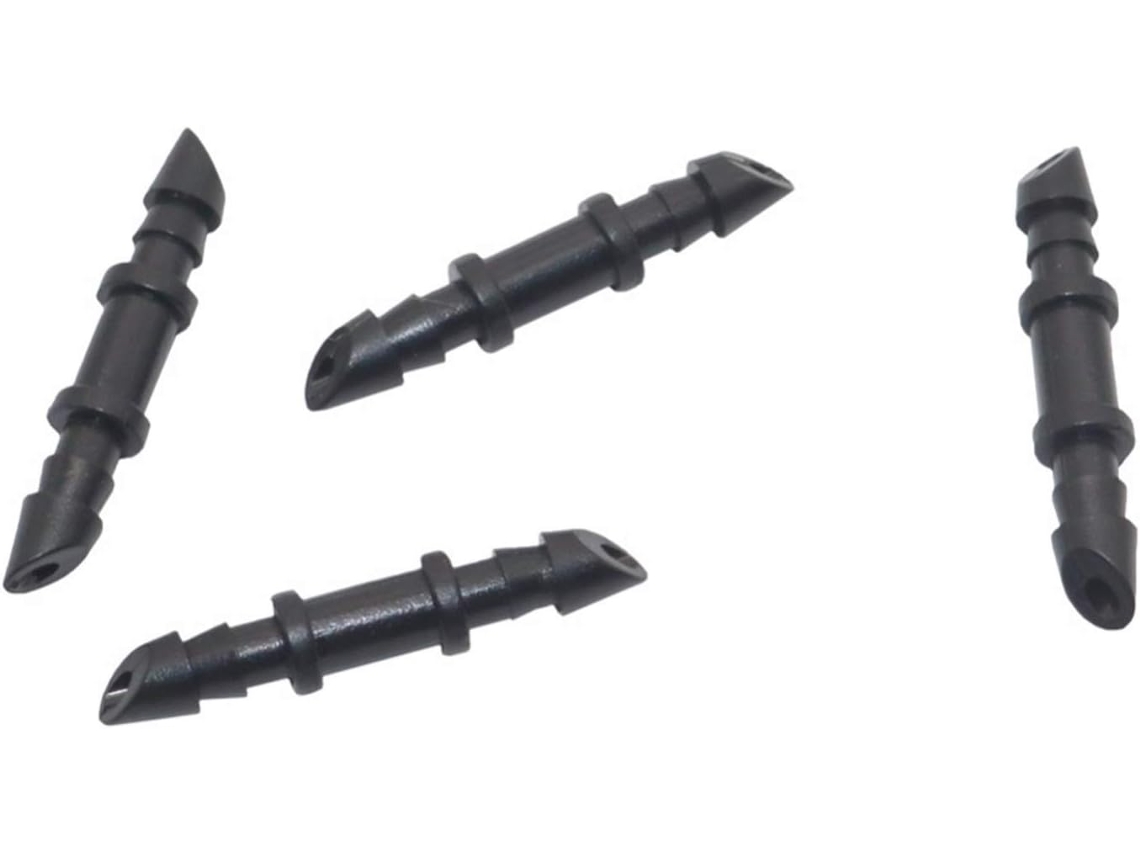 Paquete de 100 conectores de plástico para manguera de jardín, conector recto, conexión de púas, sistema de riego.