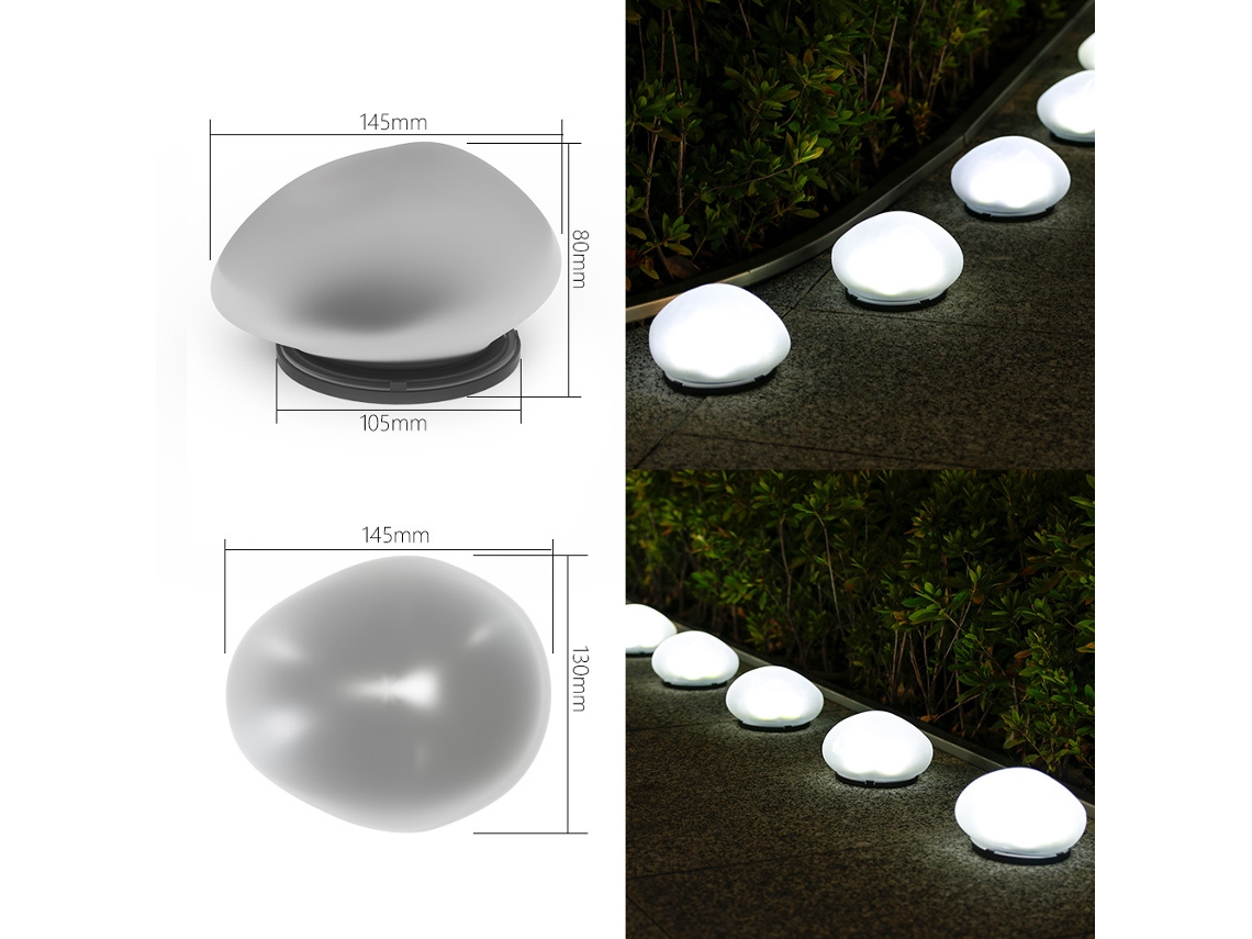 Luz Solar Para Patio - Luz Blanca Guijarro