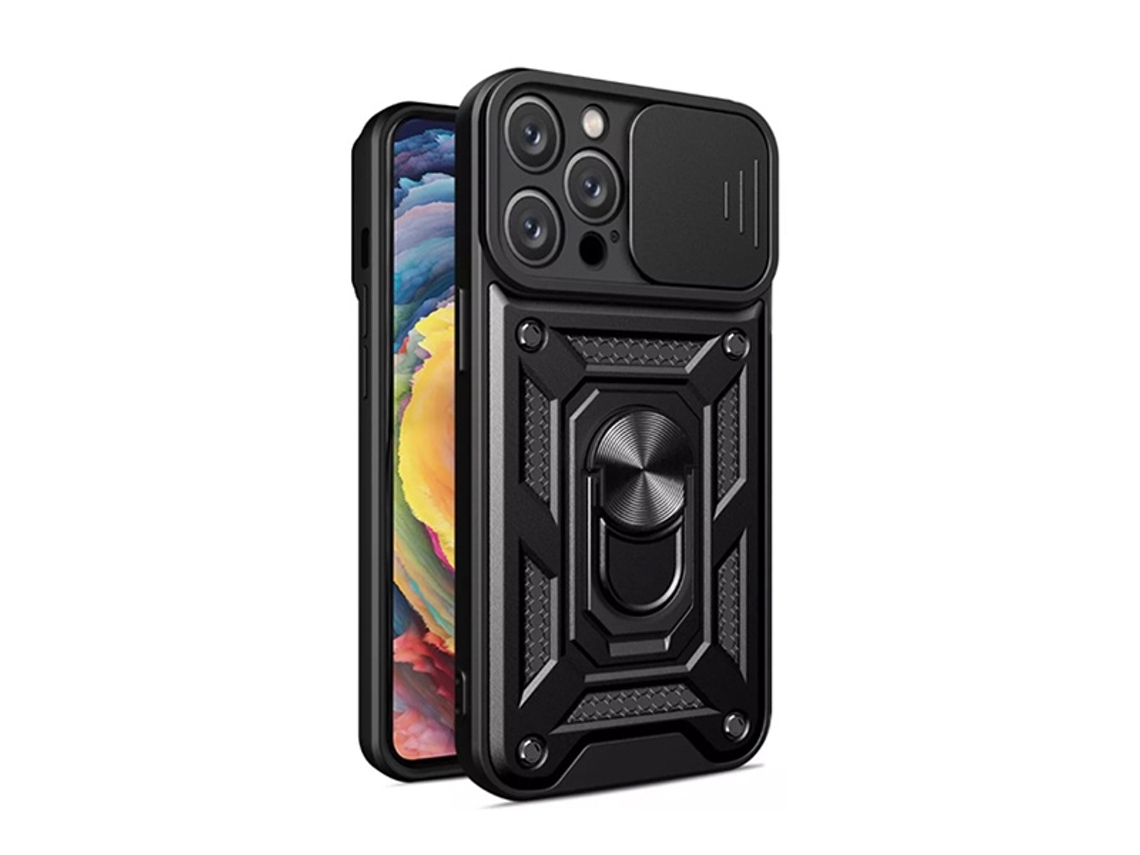 Funda Military Defender Slide Window para iPhone 16 Pro Max PHONECARE Negro