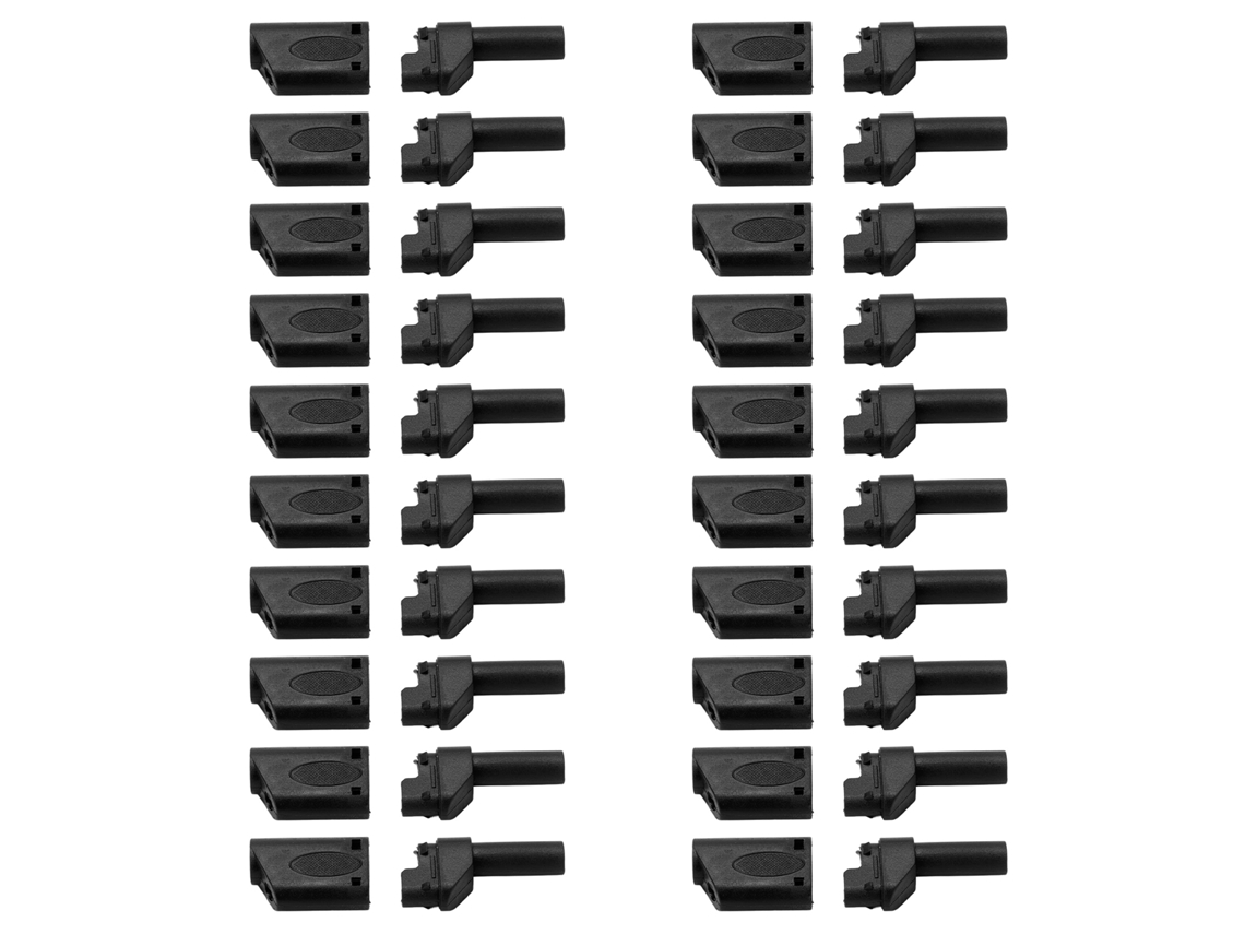 20 Unidades De Conectores Banana Aislados De 4 Mm (22,160) Para Toma De Conector Rc - Negro