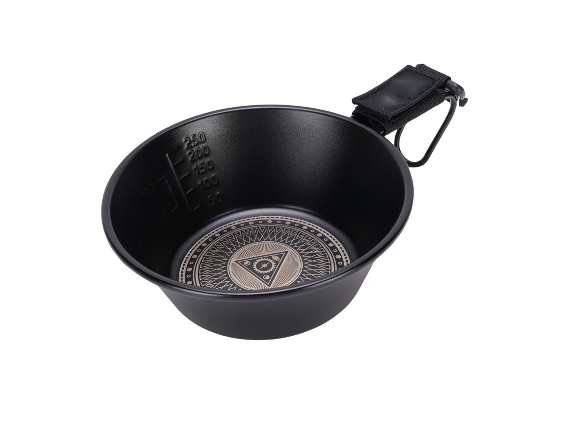 Bol De Camping De Acero Inoxidable De 250 Ml Con Asa Con Diseño Grabado Para Camping, Senderismo, Viajes Y Autocaravanas.