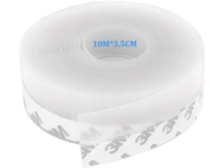 Tira De Sellado Silicona Autoadhesiva 10m X 3.5cm Para Puertas Y Ventanas Protección Contra Agua Insectos Y Ruido