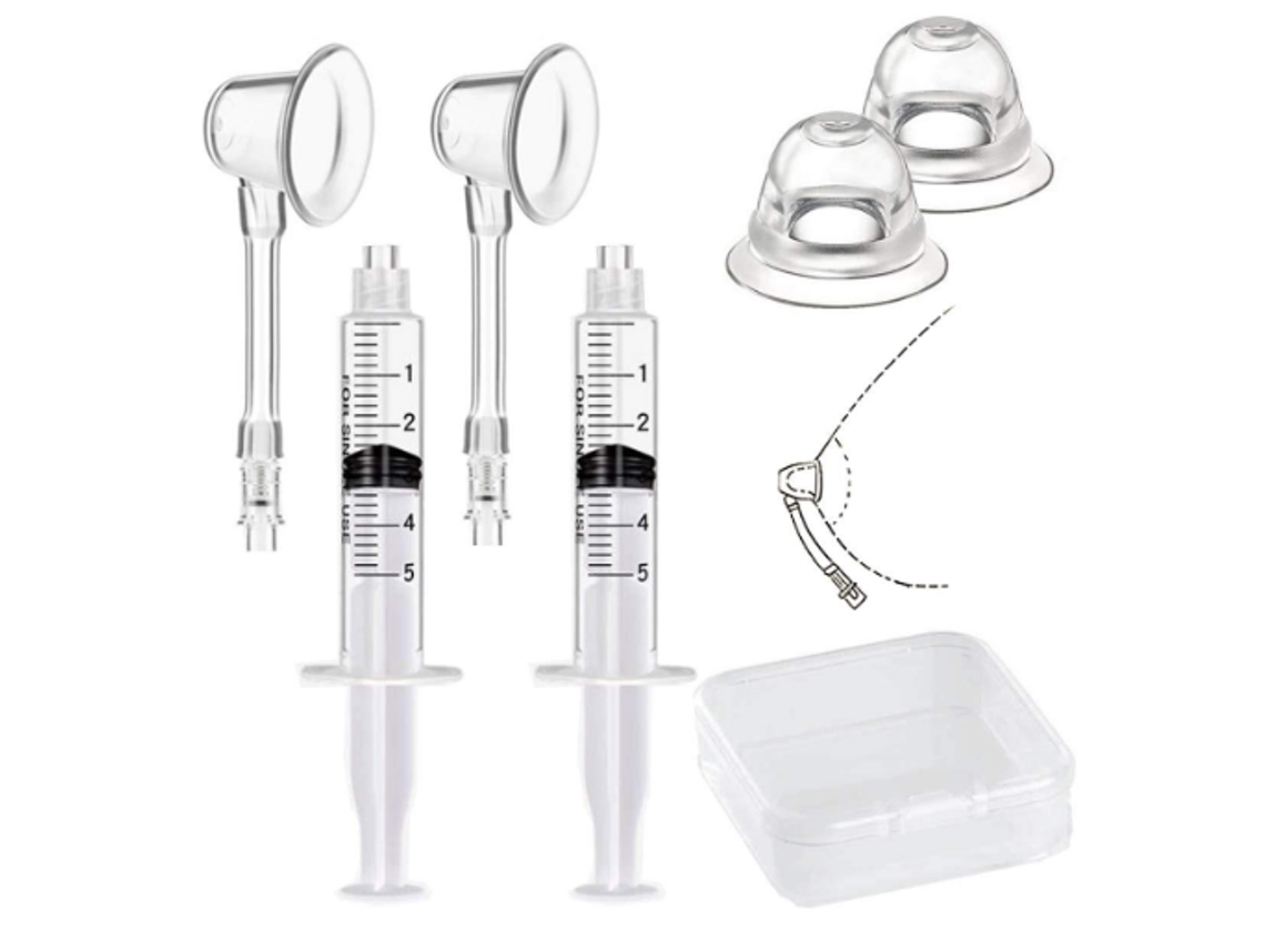Corrector de pezón invertido, 2 piezas, aspirador de pezón para mujeres, pezón plano