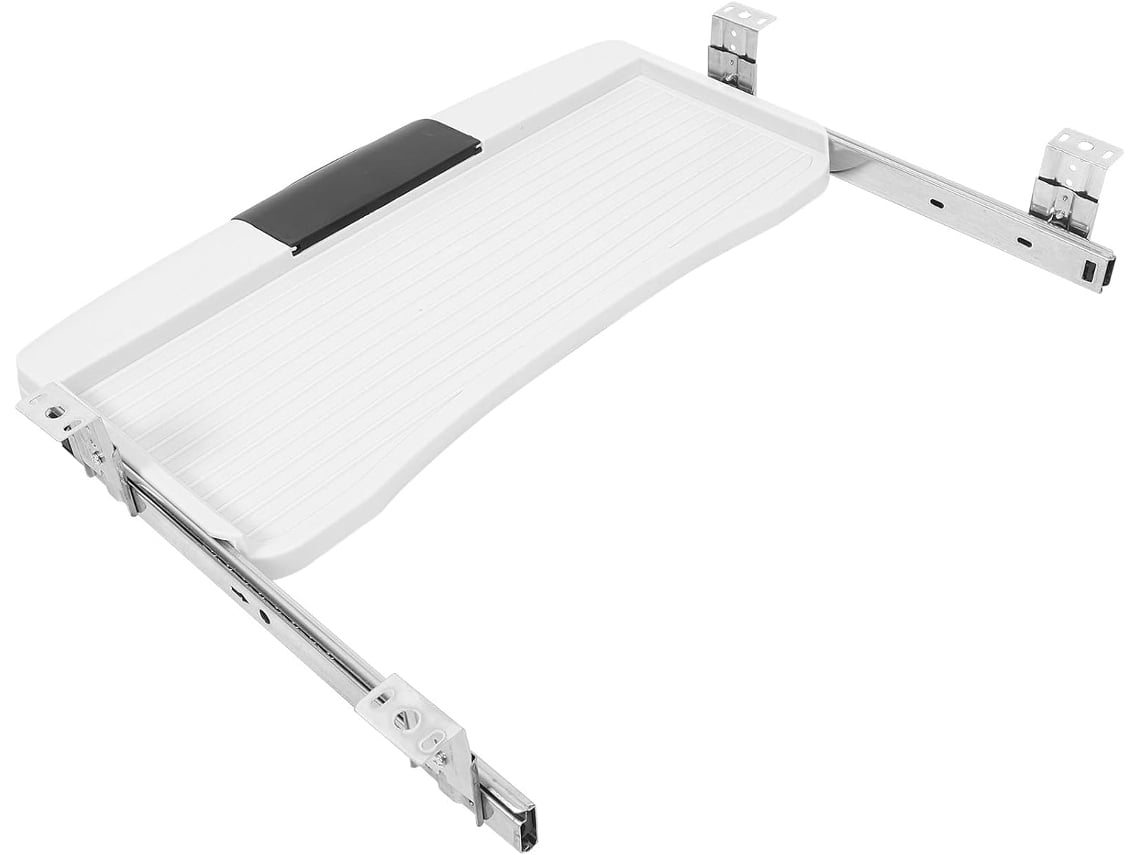 Bandeja Deslizante Para Teclado De Fácil Extracción Y Empuje Para Colocar Debajo Del Escritorio, Acero Inoxidable.