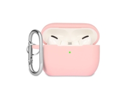 2026-funda Protectora Compatible Con Airpods Pro 2019 De Silicona Suave Color Rosa Con Carabineros