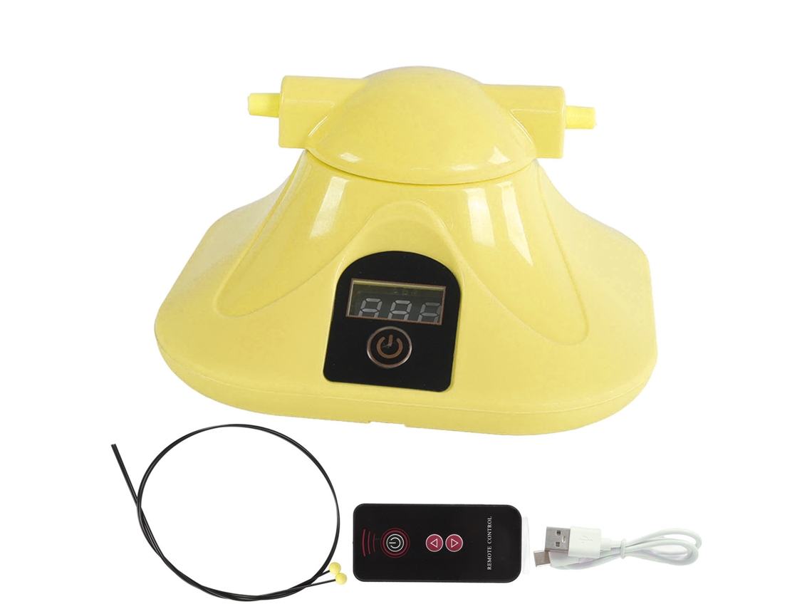 -máquina De Saltar Cuerda Inteligente Automática Con Conteo Electrónico Y Control Remoto Para Adultos Y Niños Amarillo