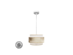 Colgante Nepal 3p 1xe27 Blanco/oro Regx30x30cm