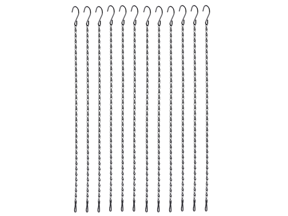 12 cadenas para colgar plantas con ganchos rígidos, 58,5 cm