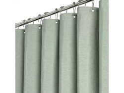 Cortina de ducha extra larga de 180 x 210 cm, color verde salvia, resistente, juego Yde Jortmrd