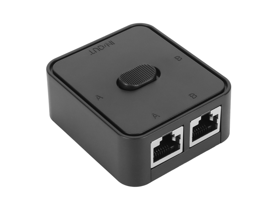Conmutador De Red Gigabit De 2 Puertos 10/100/1000mbps, Divisor Selector Rj45 Para Cat 6