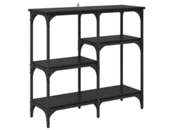 Mesa consola | Aparador de roble negro de 80 x 29 x 75 cm, madera tratada.