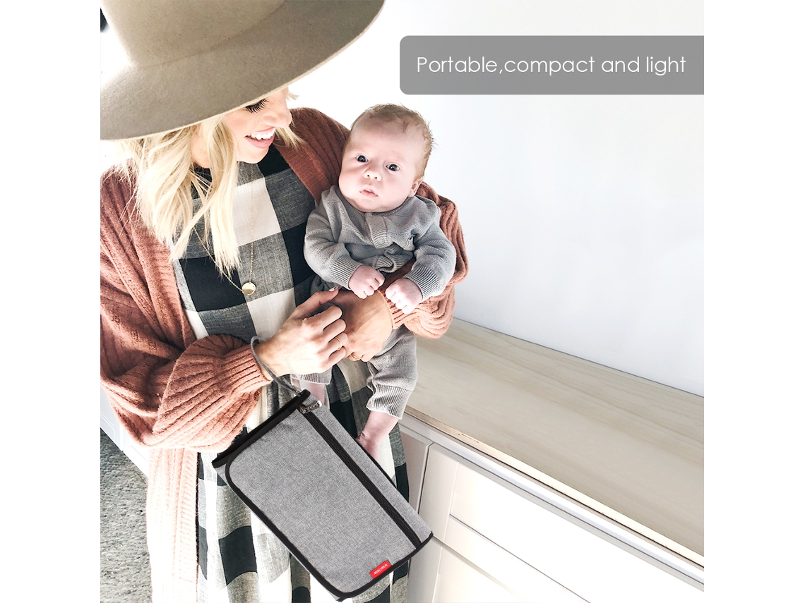 Tapete De Troca Portátil Para Bebê Plegável À Prova D'água Com Múltiplos Bolsos