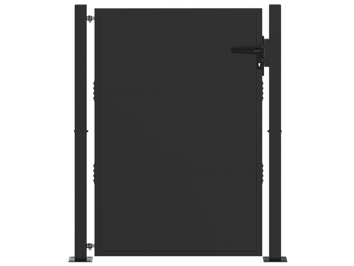 Puertas de acero negras Vidaxl (100 x 150 cm)
