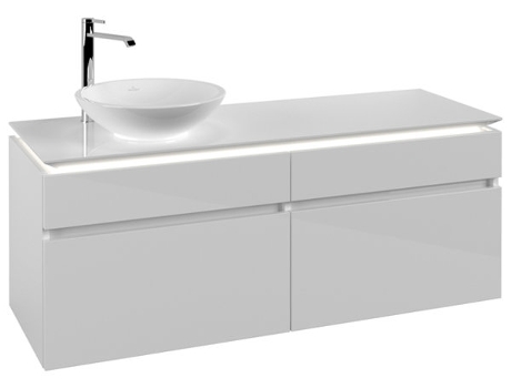 Villeroy &amp Boch Legato Vanity unit B588 1400x550x500mm lavabo a la izquierda iluminación LED