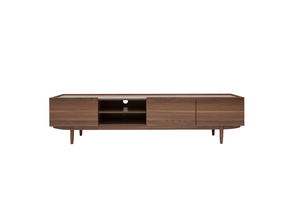 Mueble Tv Con Puertas de Madera Oscura 180 Cm Sanaa MILIBOO