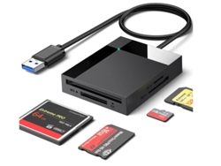 Lector de Tarjetas SD USB 3.0 4 en 1, Adaptador para Tarjetas de Memoria de Cámaras de Alta Velocidad BISBISOUS