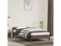 Estructura De Cama Sin Colchón Terciopelo Gris Oscuro 100x200cm