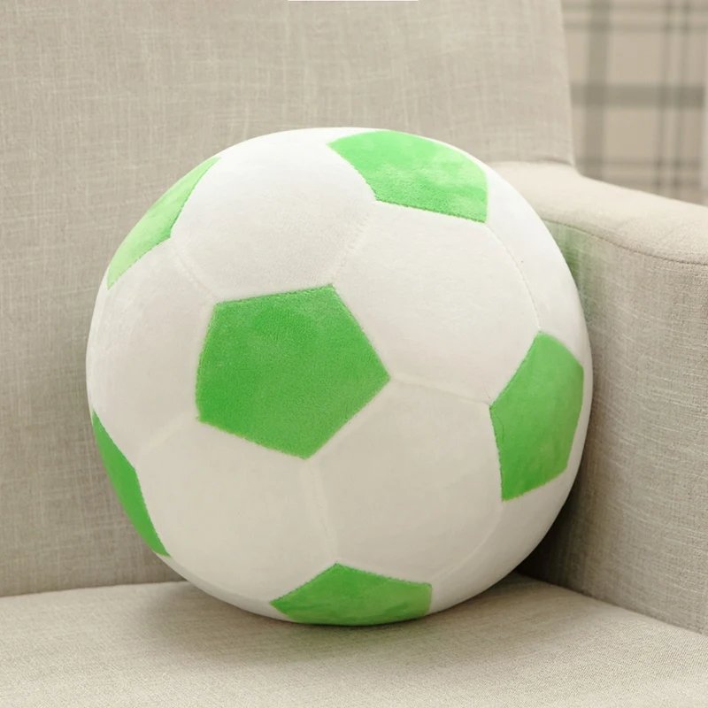 (blanco Y Verde, 20 Cm) Peluche Suave Con Forma De Balón De Fútbol